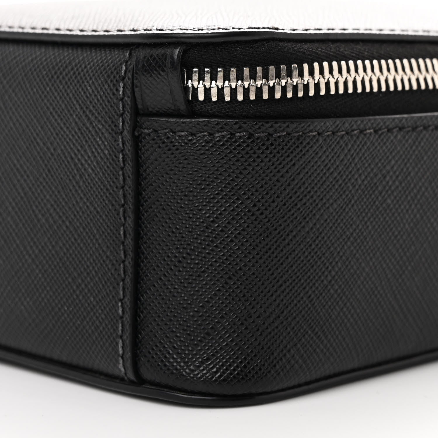 Prada Saffiano Travel Medium Brique Crossbody Messenger Bag Black 12 of 12