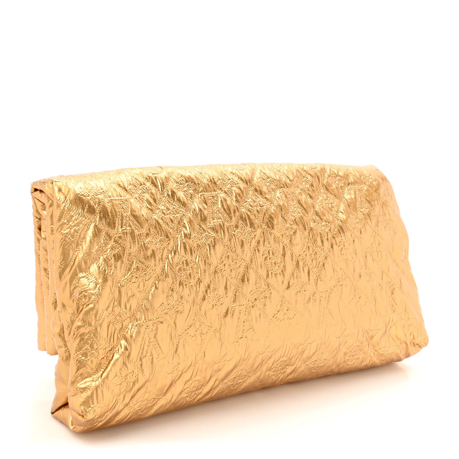 Louis Vuitton Jacquard Quilted Monogram Limelight Clutch PM Gold 3 of 6