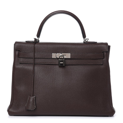 Hermes Togo Kelly Retourne 35 Chocolate 1 of 32
