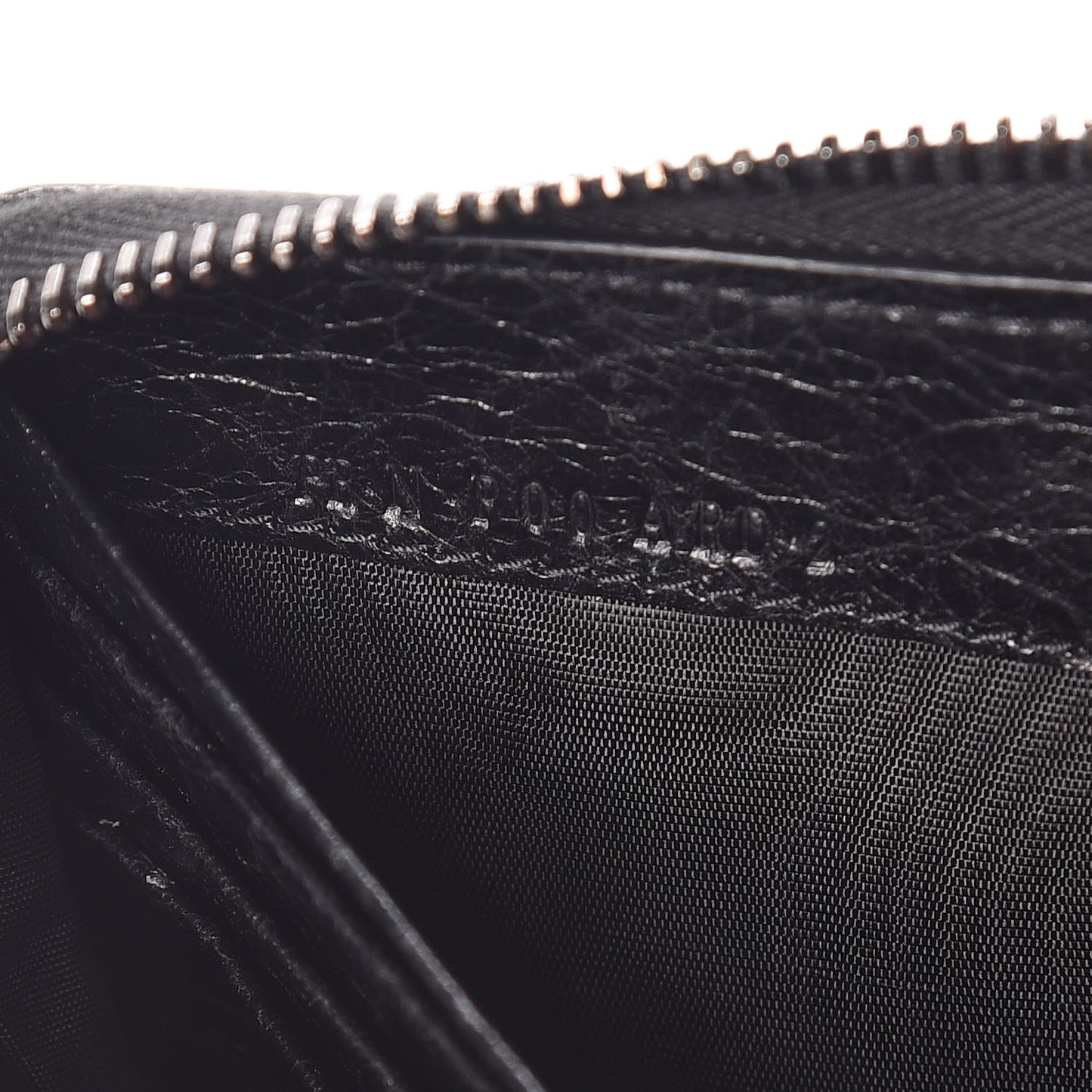 Craquele Nappa Rockstud Spike Zip Around Wallet Black