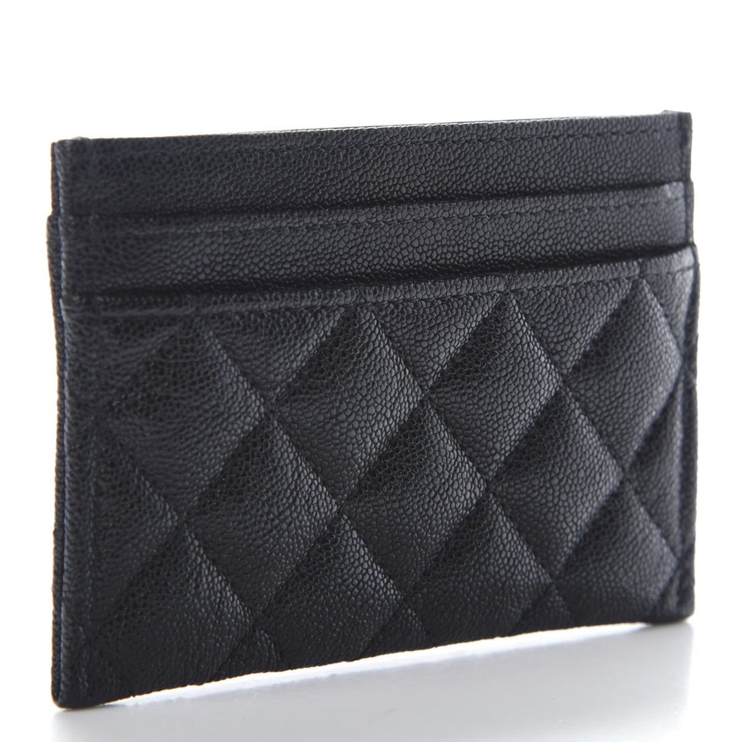 Caviar Quilted Boy Card Holder Black