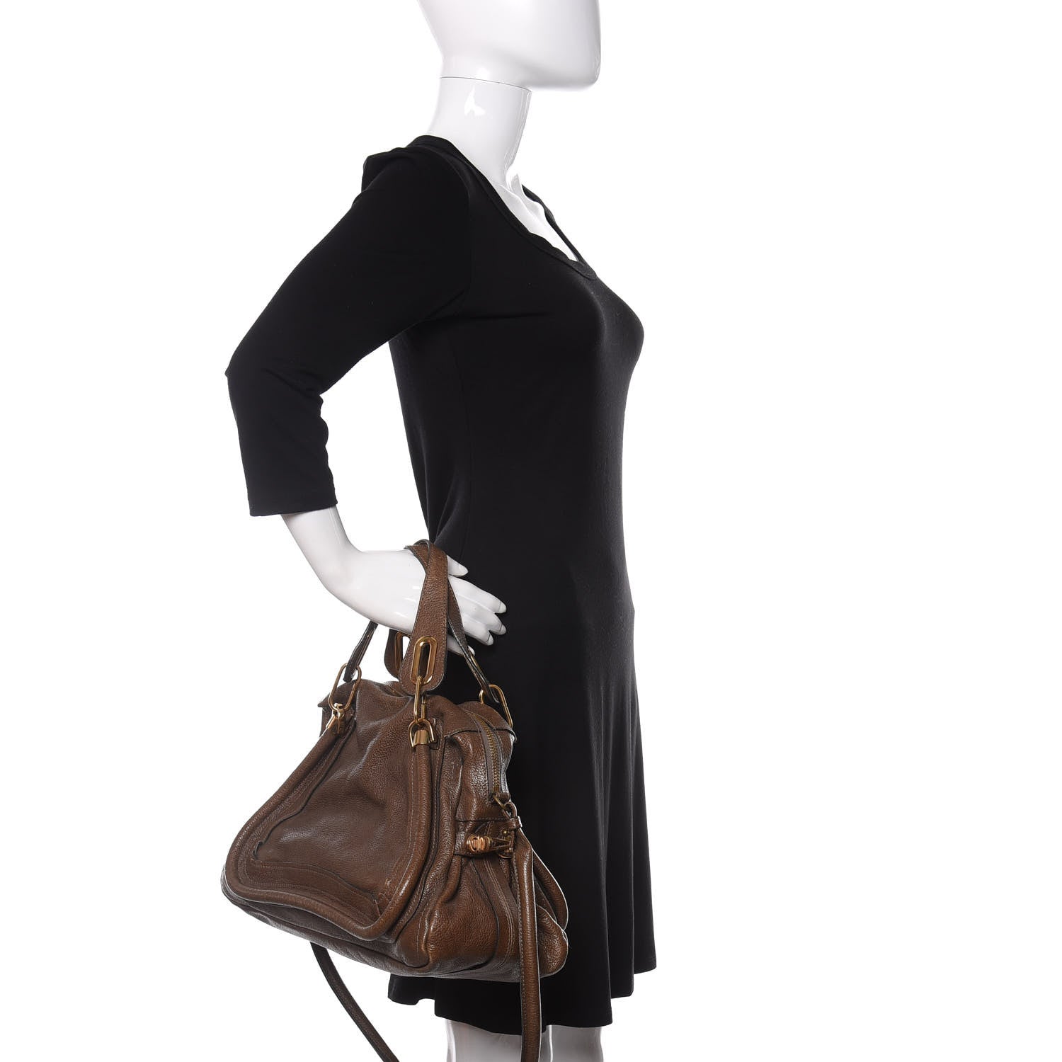 Chloe Calfskin Medium Paraty Chocolate 2 of 17