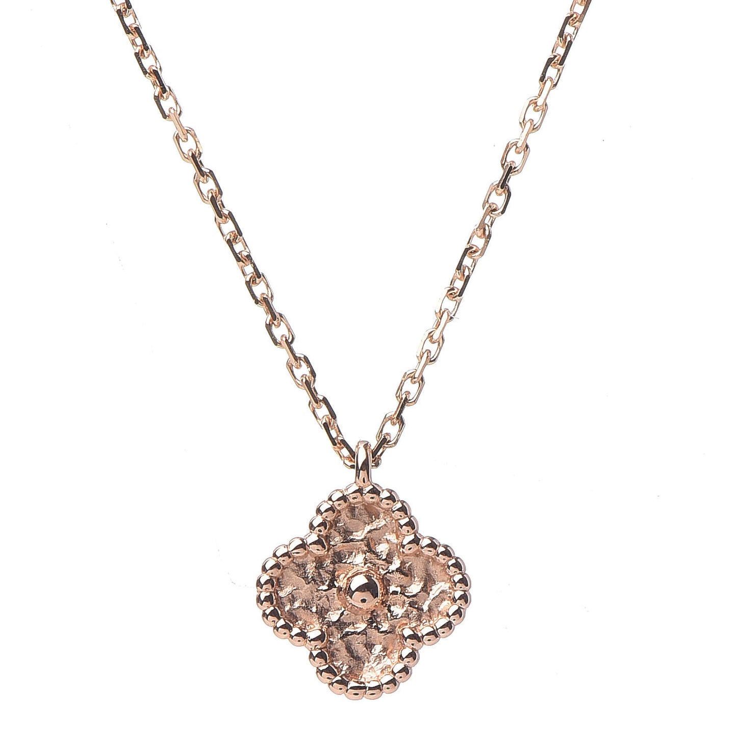 18K Rose Gold Sweet Alhambra Pendant Necklace