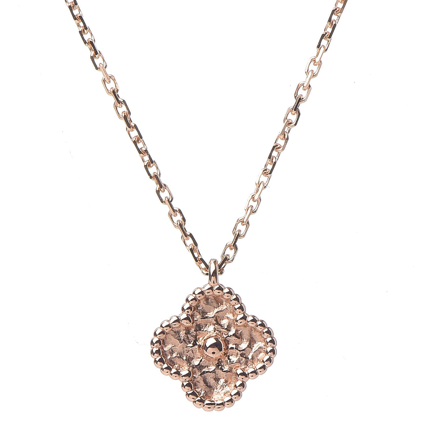 Van Cleef & Arpels 18K Rose Gold Sweet Alhambra Pendant Necklace 4 of 8