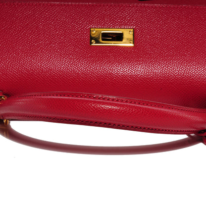 Hermes Courchevel Kelly Sellier 35 Rouge Vif 16 of 22