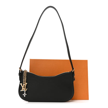 Louis Vuitton Calfskin LV Bloom Pochette Black 10 of 10