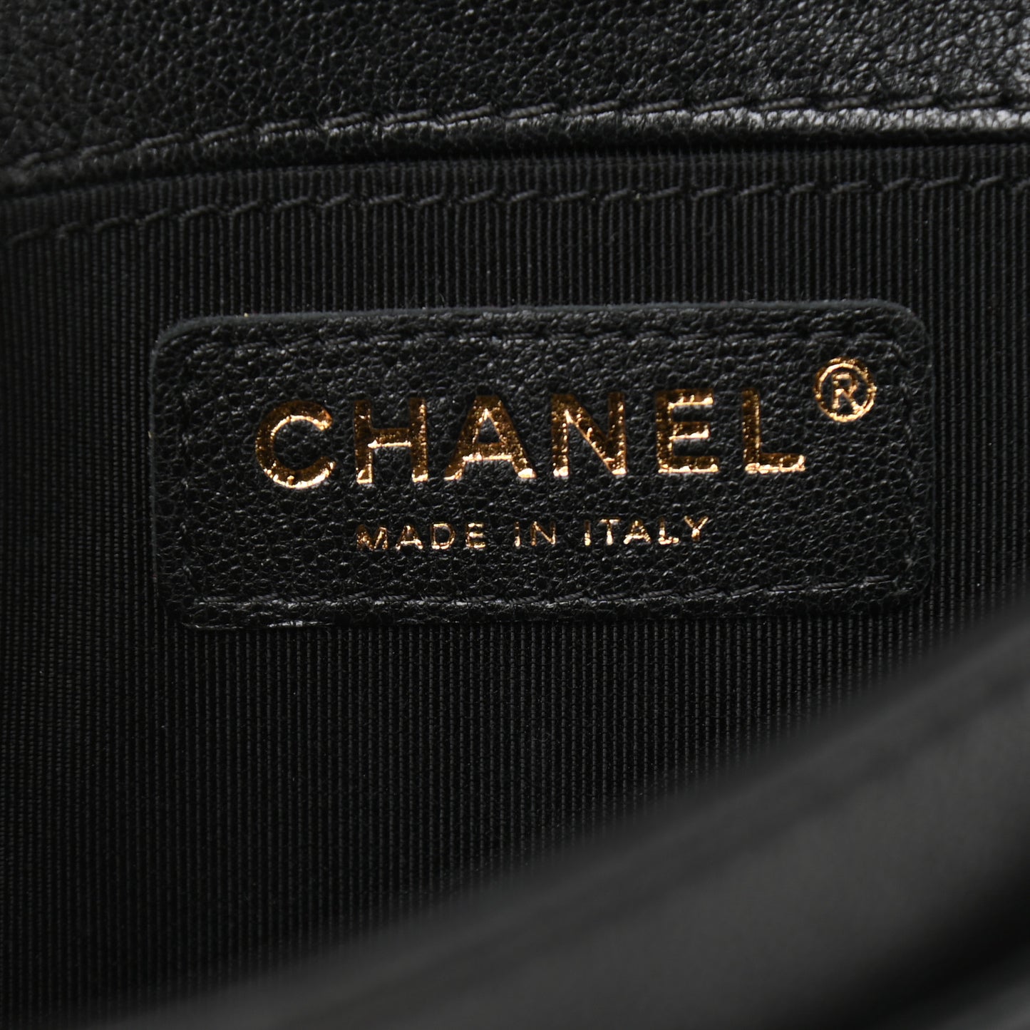 Goatskin Quilted Flap Black