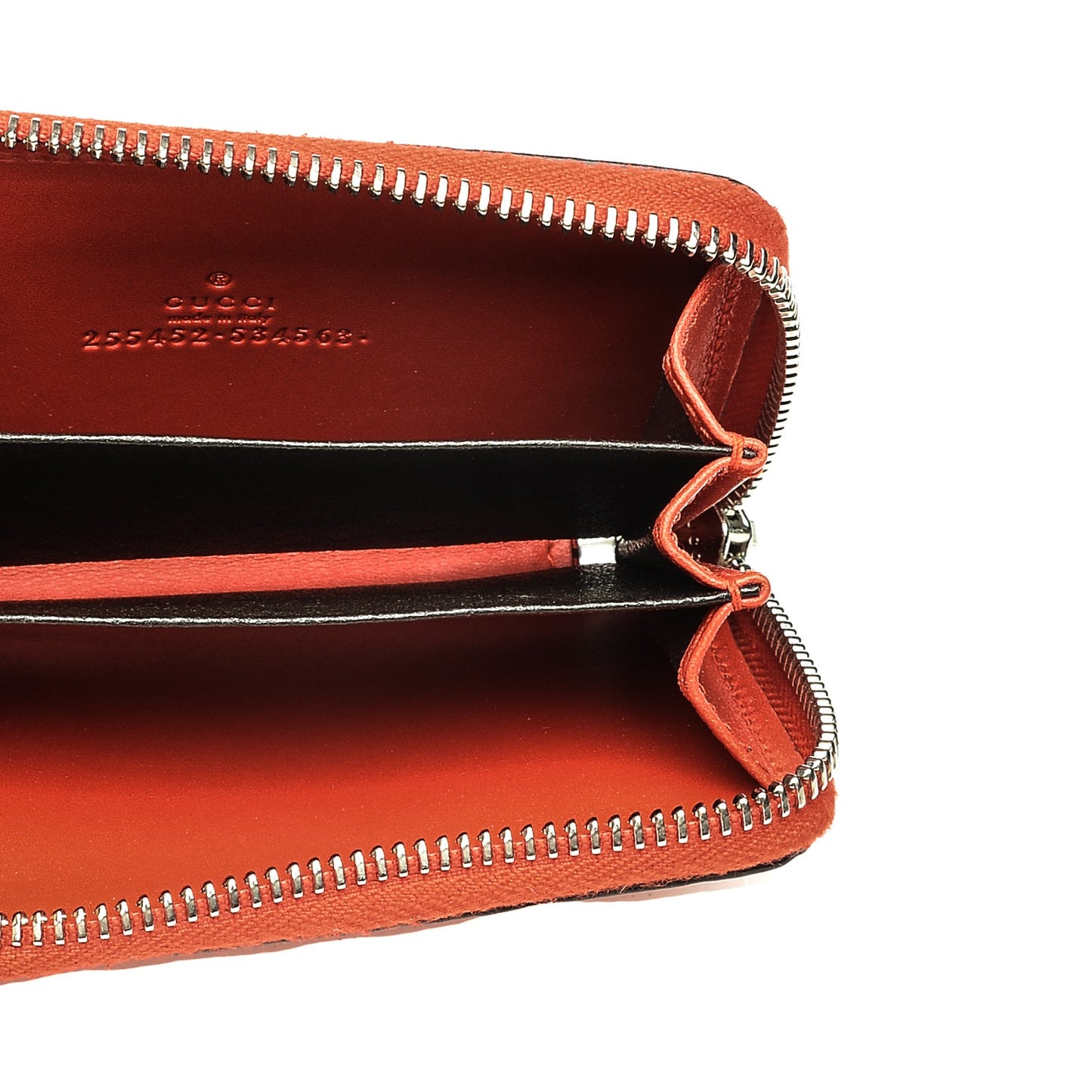 Guccissima Zip Around Card Case Red