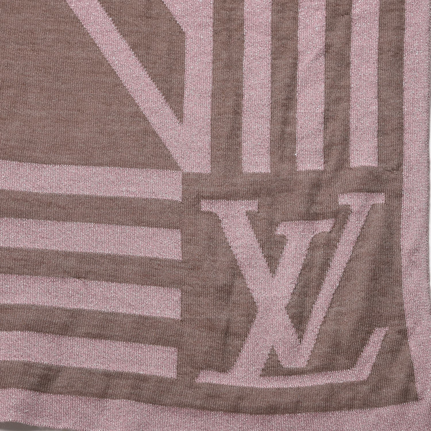 Louis Vuitton Cashmere Silk Shawl Beret Hat Set 10 of 13