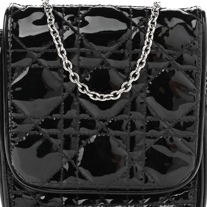 Christian Dior Patent Cannage Crossbody Pouch Black 7 of 8