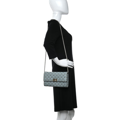 Valentino Garavani Nappa Rockstud Spike Wallet on Chain Nube 2 of 9