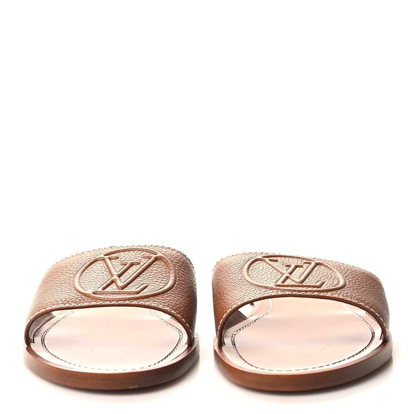 Calfskin Lock It Flat Mule 39 Cognac