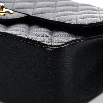 Chanel Caviar Quilted Jumbo Double Flap Black 10 of 14