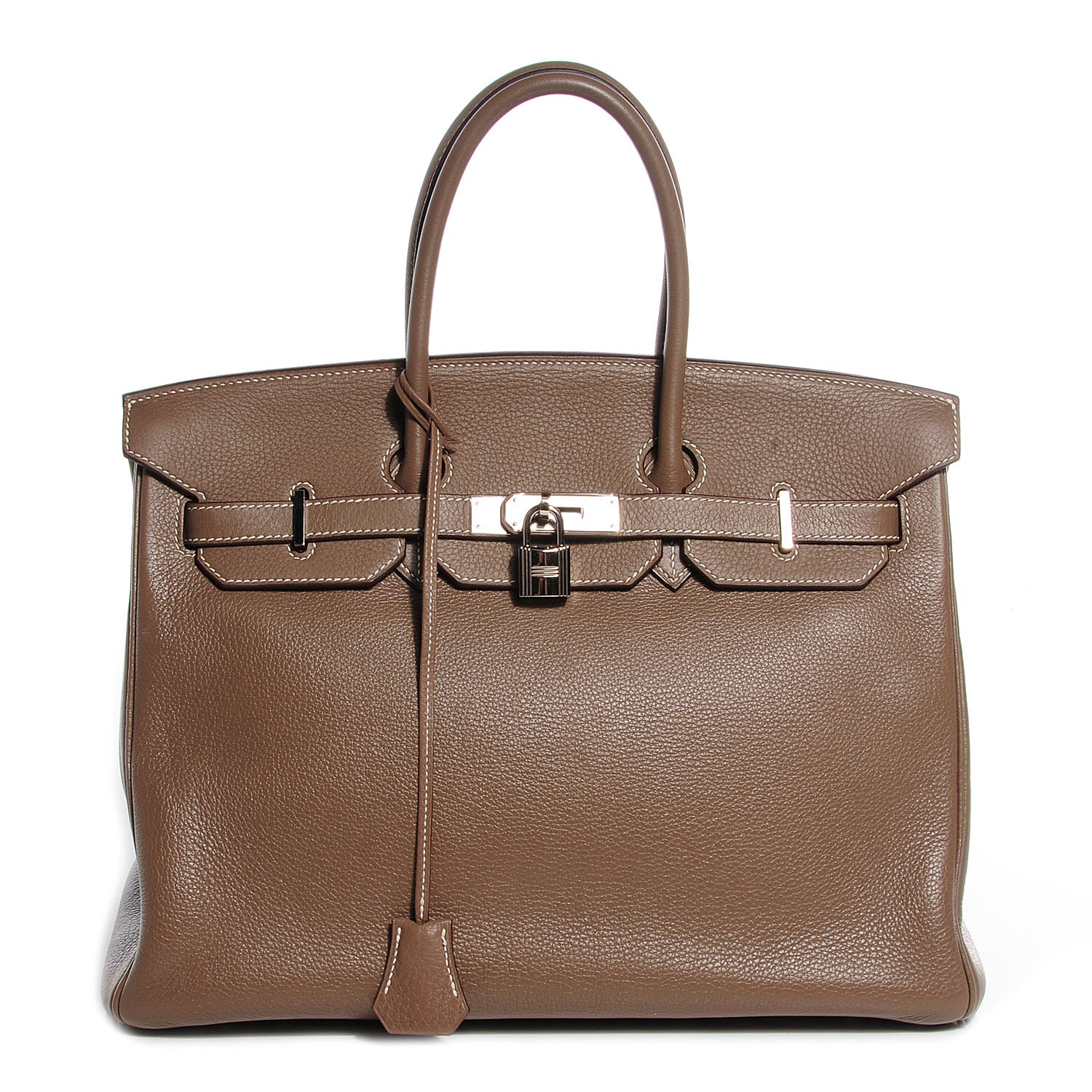 Hermes Taurillon Clemence Birkin 35 Etoupe 1 of 25
