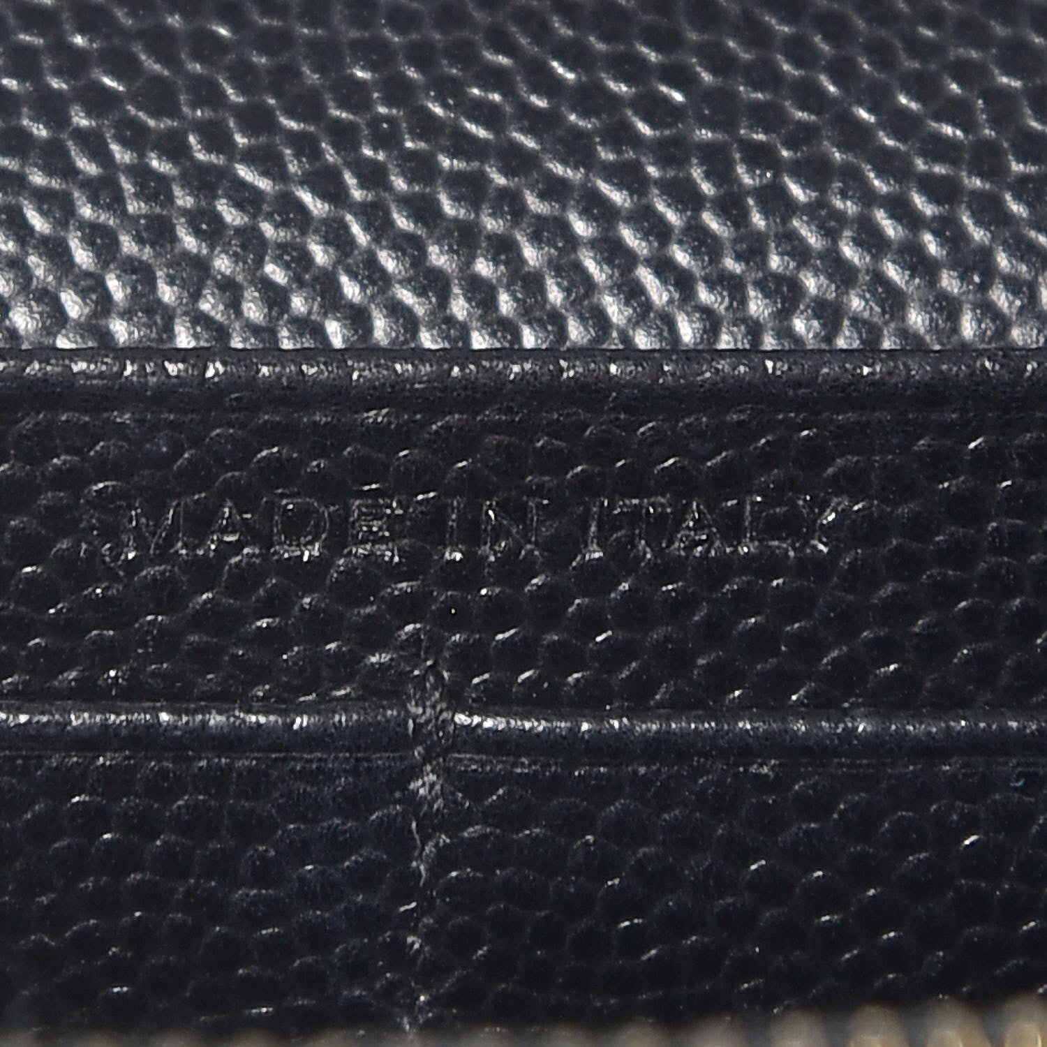 Saint Laurent Grain De Poudre Matelasse Chevron Monogram Chain Wallet Black 7 of 7