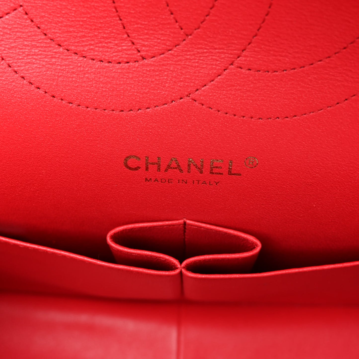 Caviar Quilted Jumbo Double Flap Red