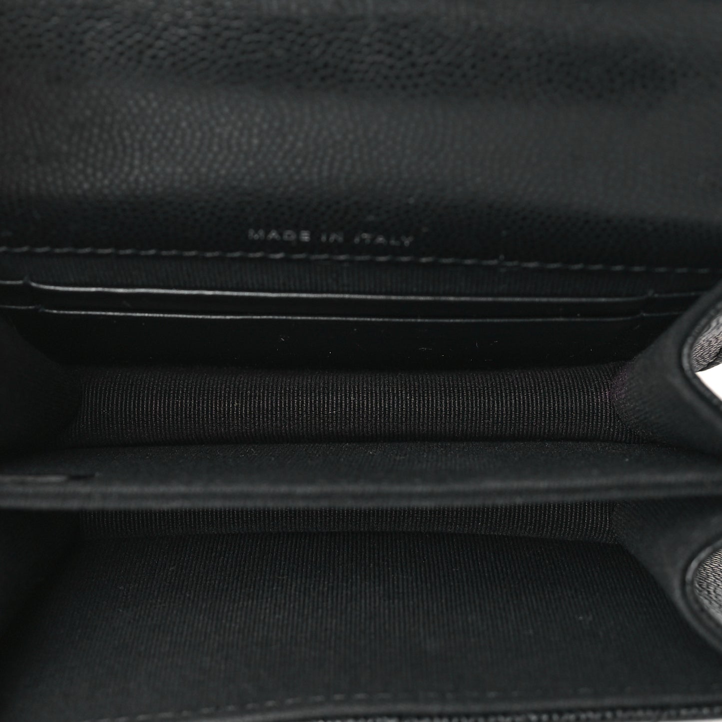 Caviar Quilted Pick Me Up Clutch With Chain Black