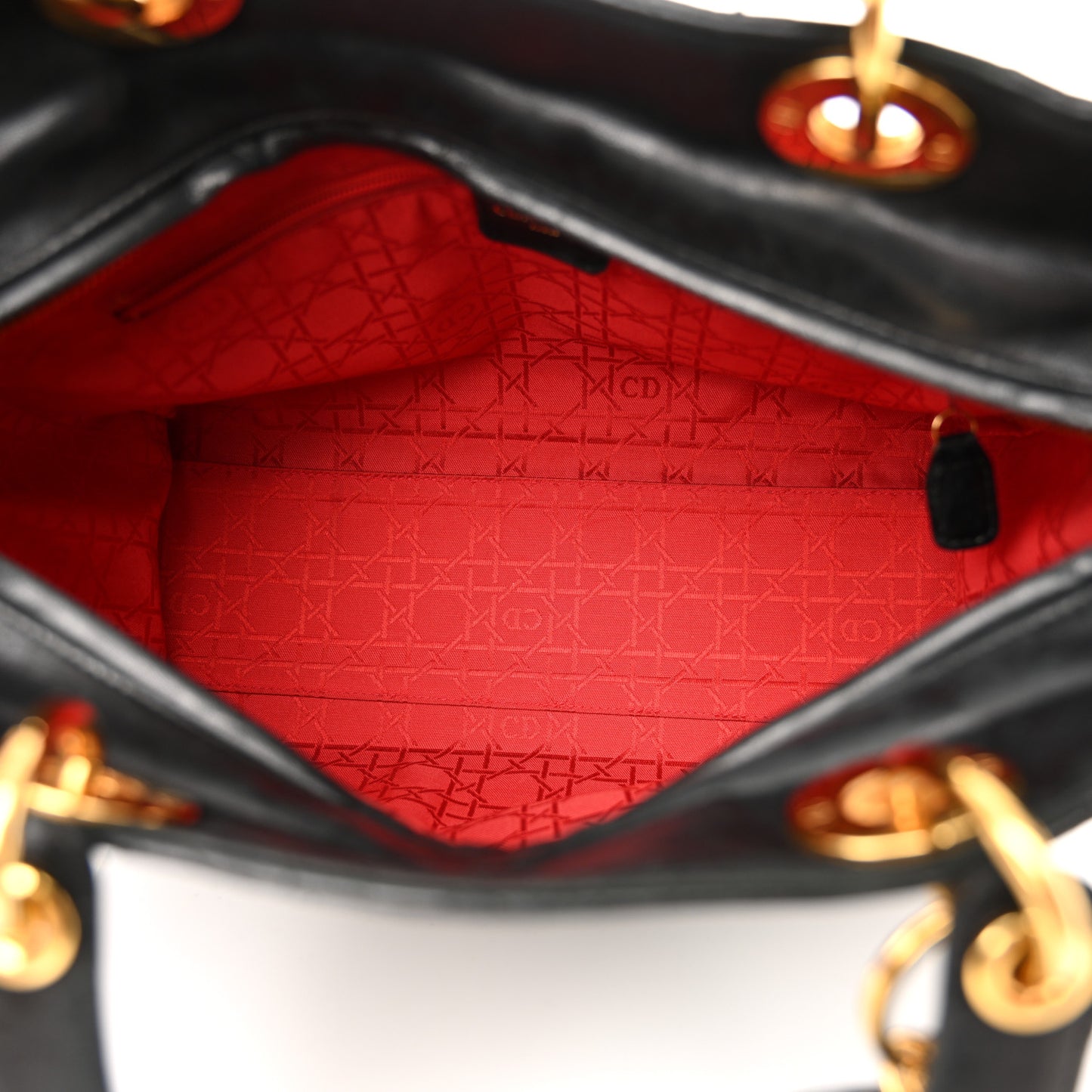 Lambskin Cannage Large Lady Dior Black