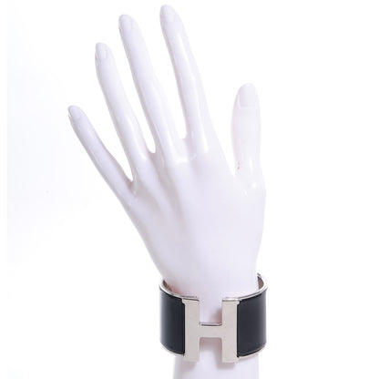 Hermes Palladium Clic Clac H Extra Wide Bracelet PM Black 2 of 5