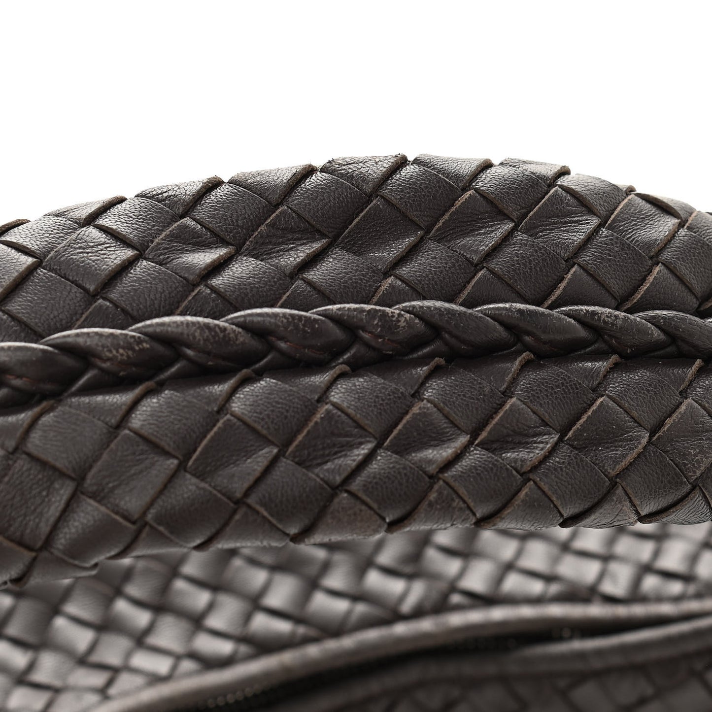 Nappa Intrecciato Large Veneta Hobo Ebano