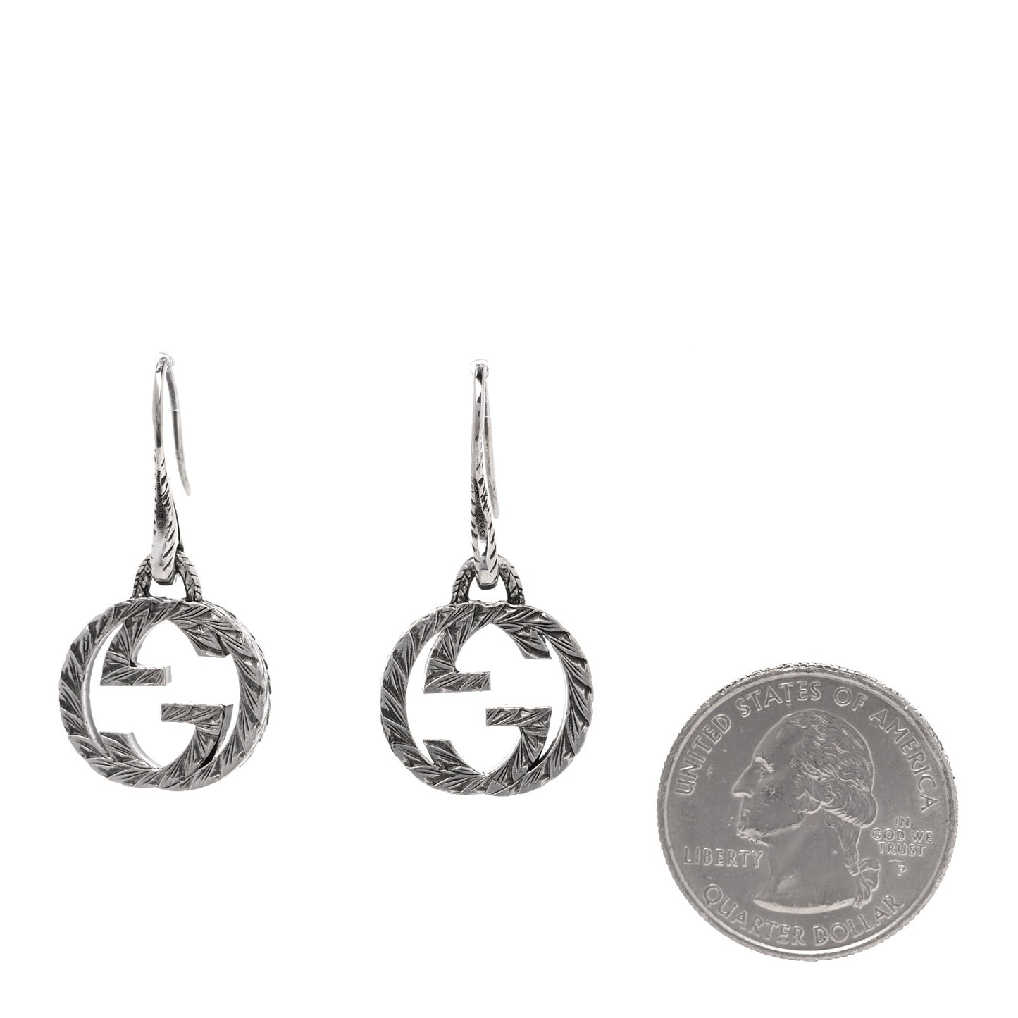 Sterling Silver Interlocking GG Drop Earrings