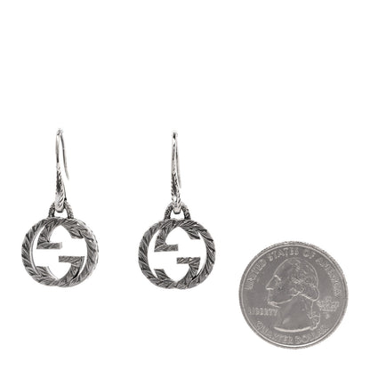 Gucci Sterling Silver Interlocking GG Drop Earrings 2 of 5