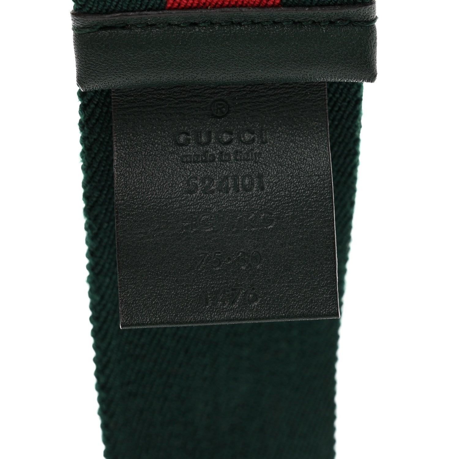 Gucci Canvas Torchon Double G Web Belt 75 30 Verde 3 of 4