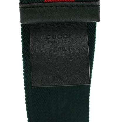 Gucci Canvas Torchon Double G Web Belt 75 30 Verde 3 of 4