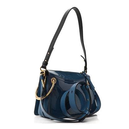 Chloe Glossy Lambskin Small Roy Bag Vinyl Blue 3 of 9
