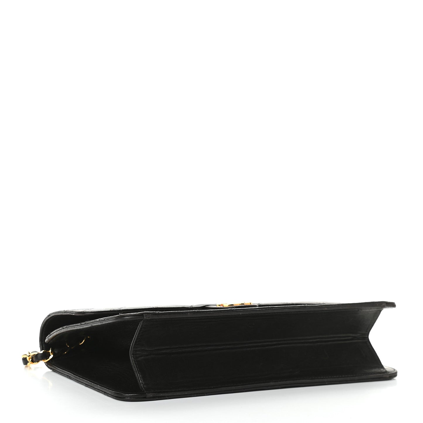Lambskin Quilted Medium Single Flap Black