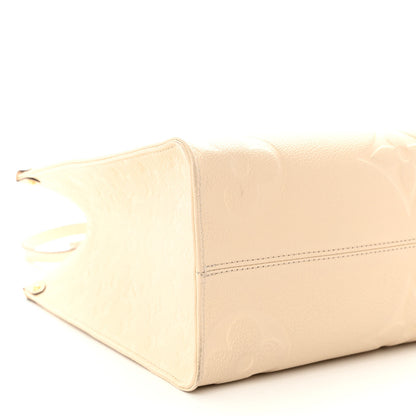 Louis Vuitton Empreinte Monogram Giant Onthego MM Creme 8 of 9