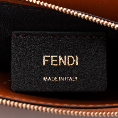 Fendi Vitello King Tamponato Logo Embossed Medium Wallet On Chain Cuoio 6 of 11