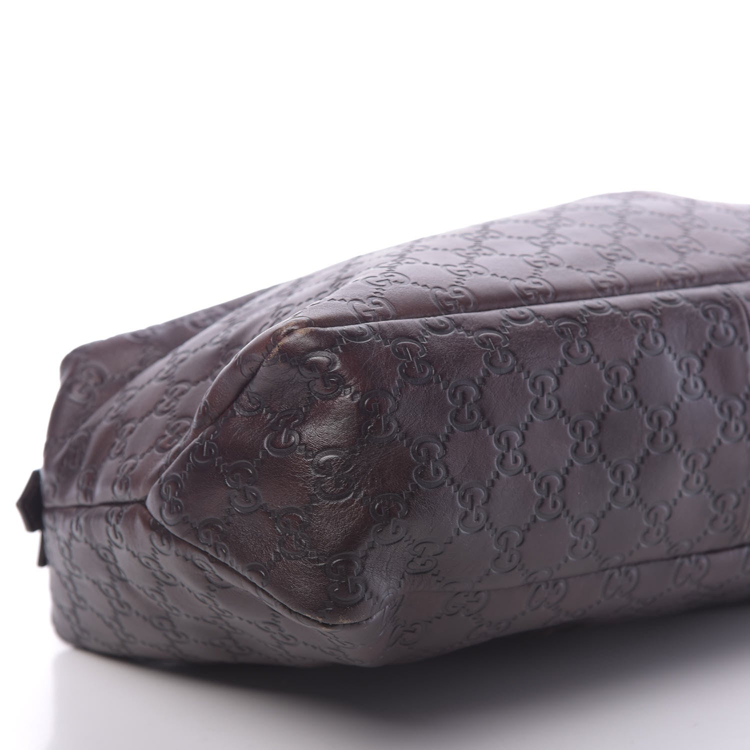 Gucci Guccissima Medium Horsebit Chain Hobo Dark Brown 9 of 10