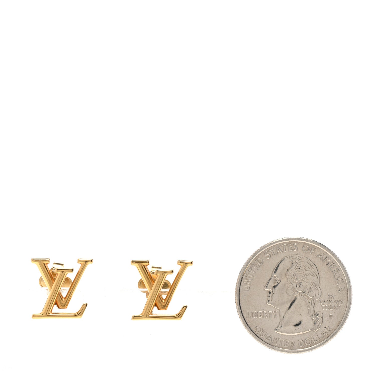 Louis Vuitton Metal LV Iconic Earrings Gold 2 of 4