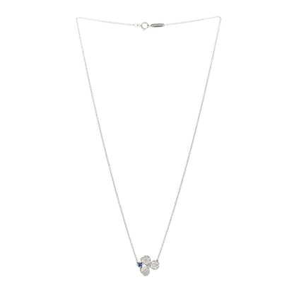 Tiffany Platinum Diamond Tanzanite Paper Flowers Pendant Necklace 3 of 5