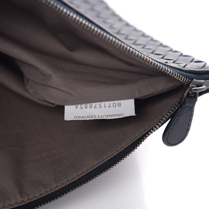 Bottega Veneta Nappa Intrecciato Large Flat Zip Biletto Pouch Black 6 of 7