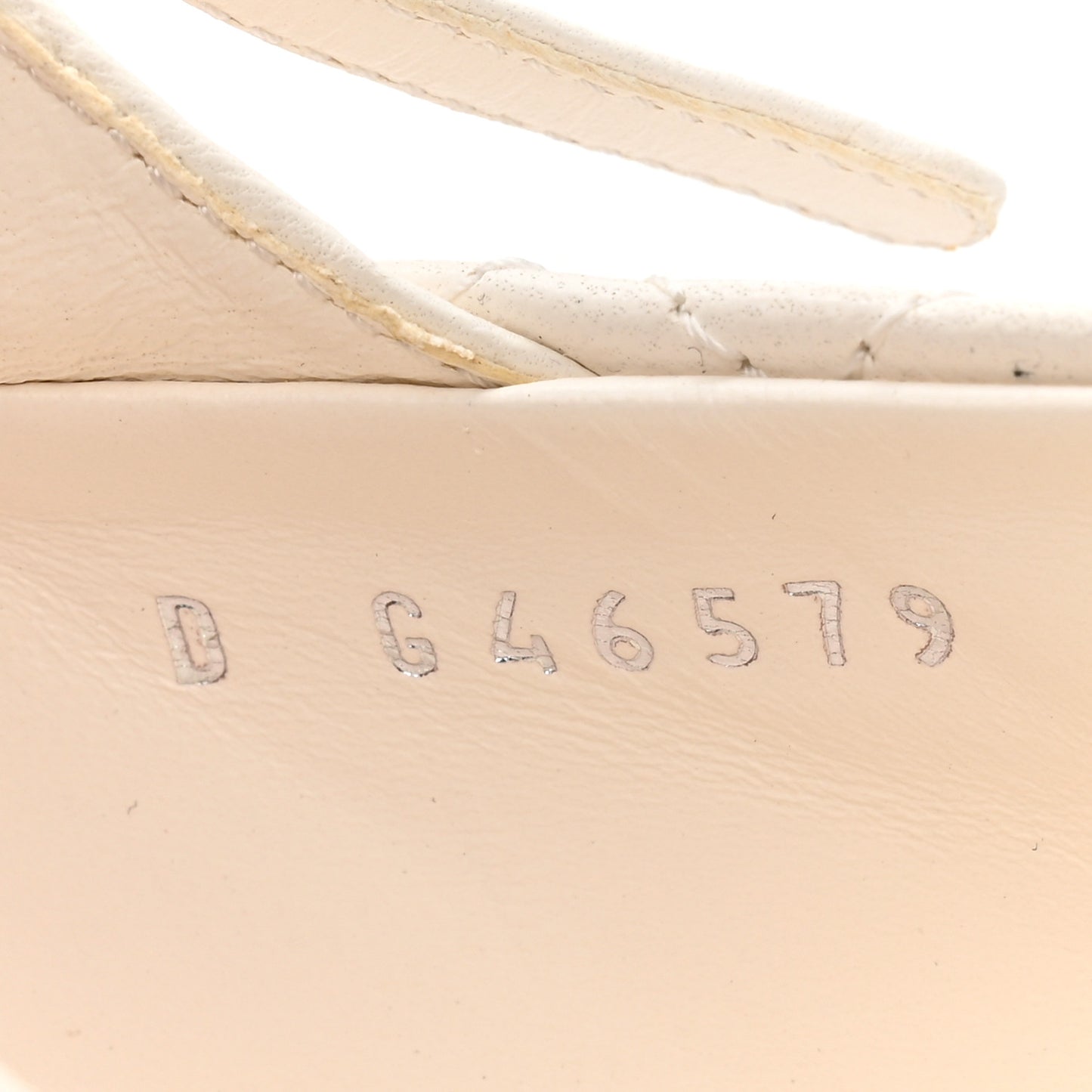 Lambskin Quilted Mary Jane Flats 39 White Black