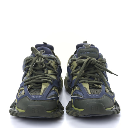 Balenciaga Mesh Rubber Tri-Color Womens Track Sneakers 38 Kaki Dark Grey Green 2 of 8