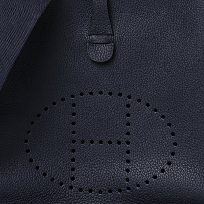 Hermes Taurillon Clemence Evelyne III PM Bleu Nuit 7 of 9