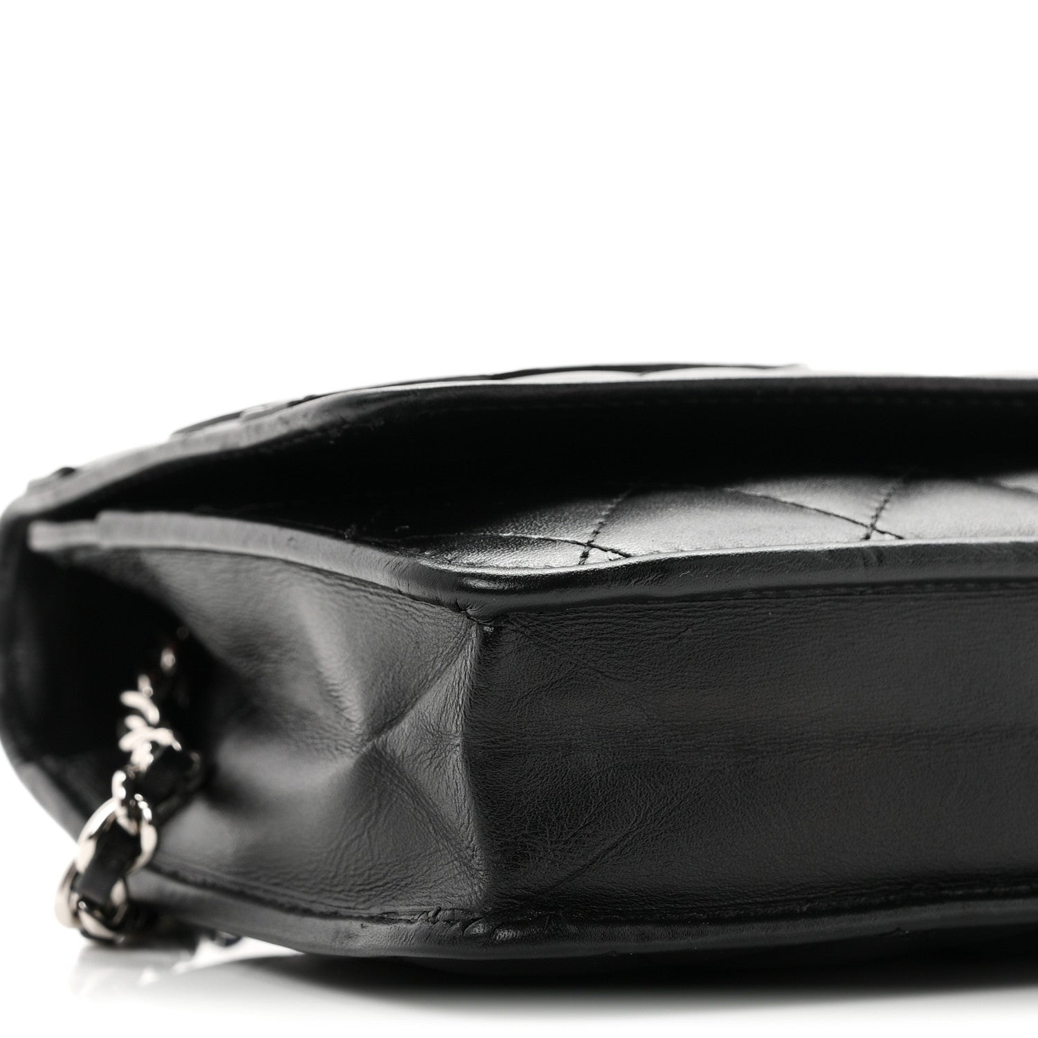 Chanel Calfskin Quilted Cambon Wallet on Chain WOC Black 10 of 12