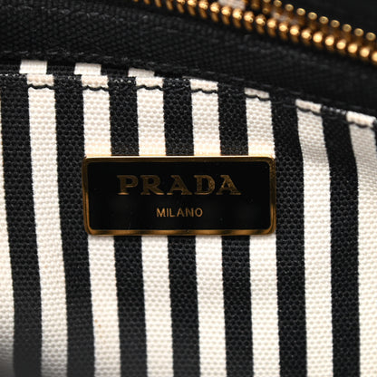 Prada Canapa Small Logo Tote Black Talco 6 of 12