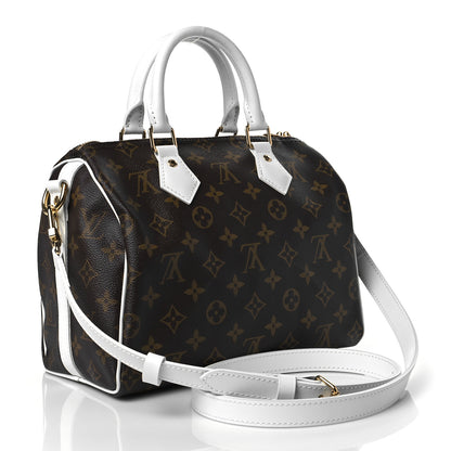 Louis Vuitton Monogram LV Match Speedy Bandouliere 25 White 3 of 10