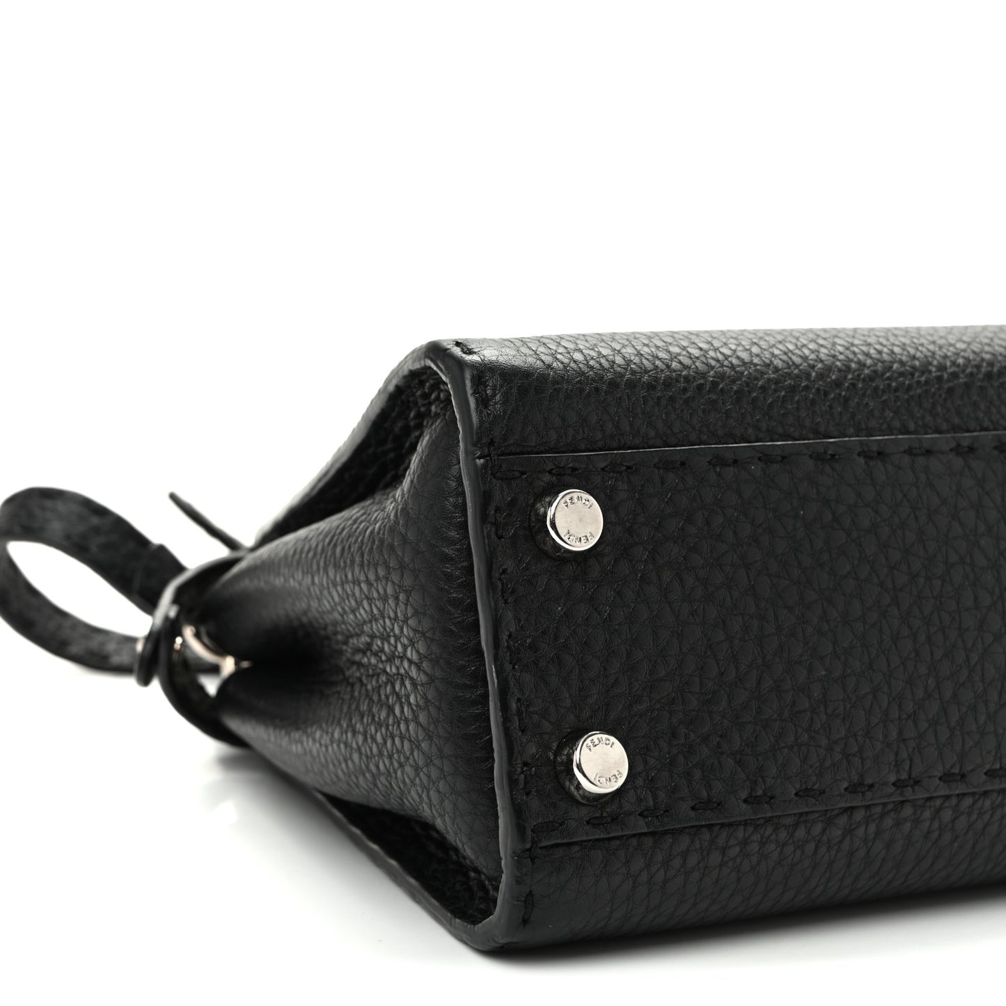Cuoio Romano Selleria Bi-Color Mini Peekaboo Iconic Satchel Black Mou