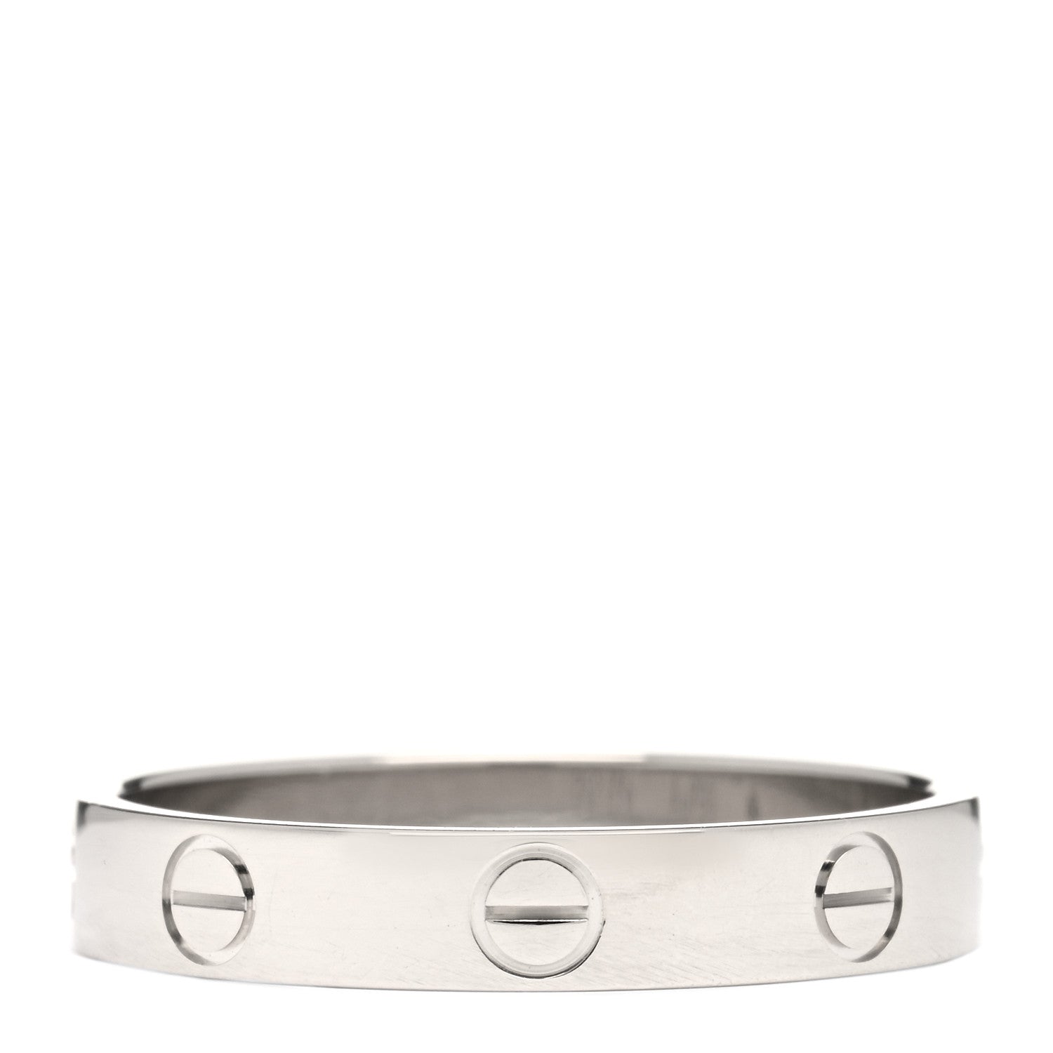 Cartier 18K White Gold 3.5mm LOVE Wedding Band Ring 57 8 2 of 3