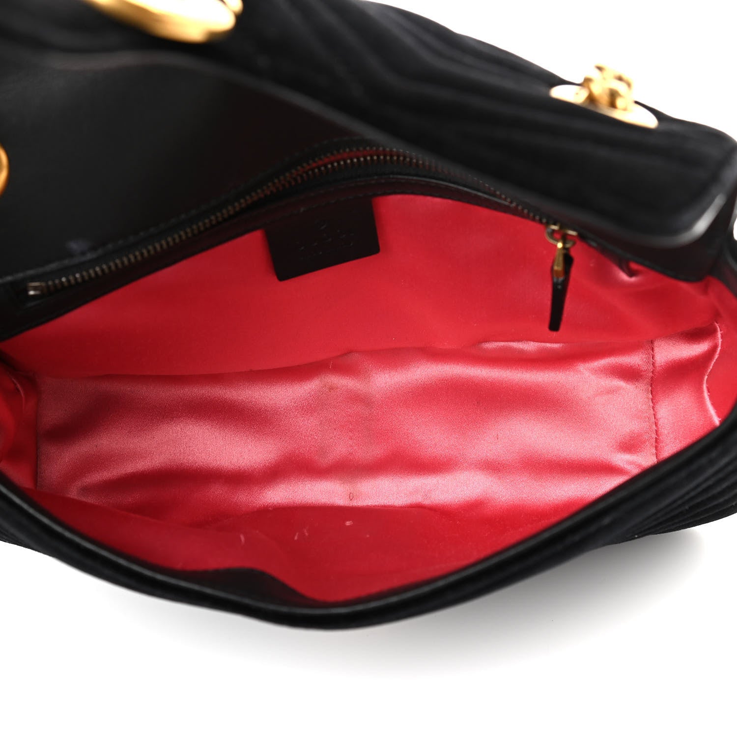 Gucci Velvet Matelasse Small GG Marmont Shoulder Bag Black 5 of 11