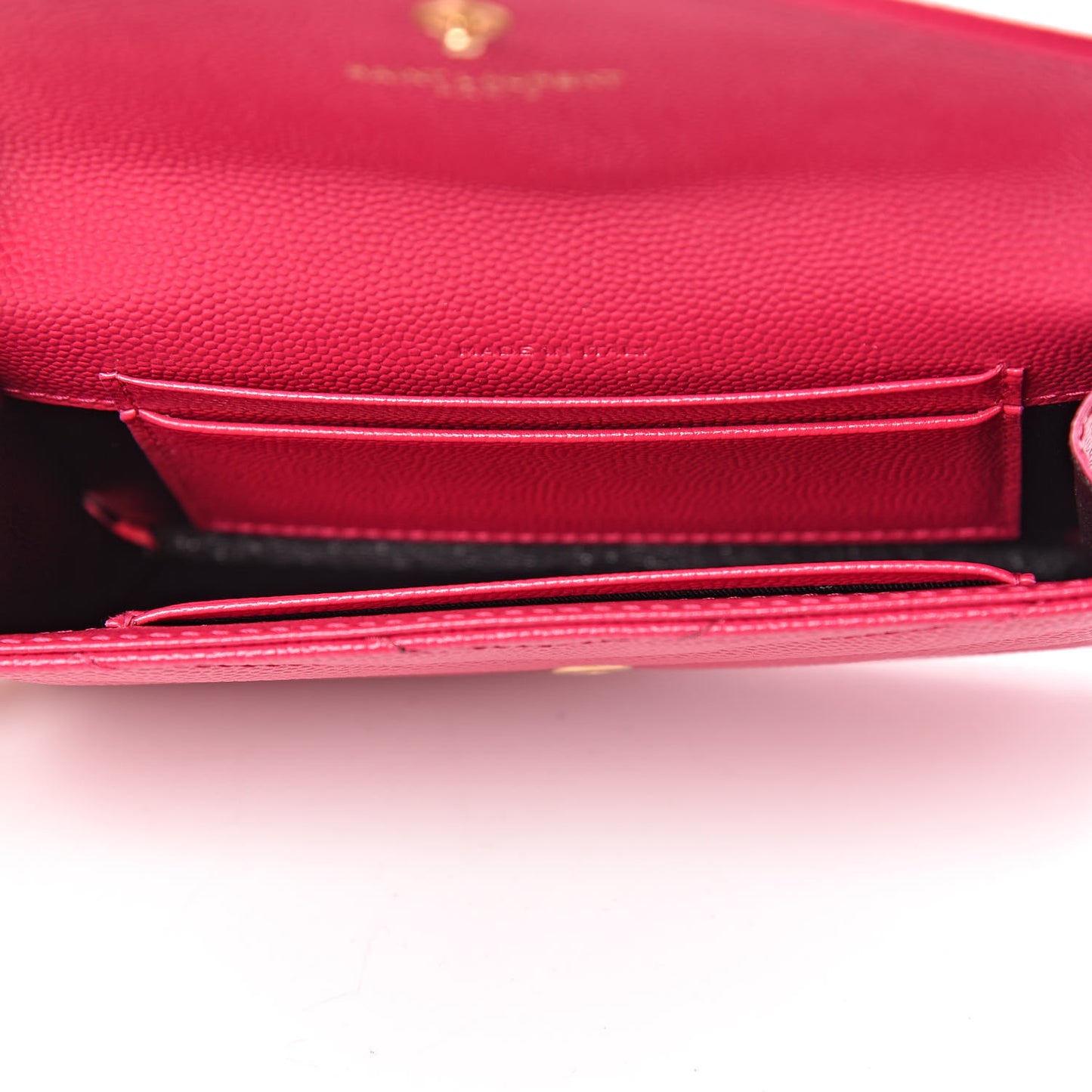 Grain De Poudre Matelasse Chevron Small Monogram Envelope Wallet Bubblegum