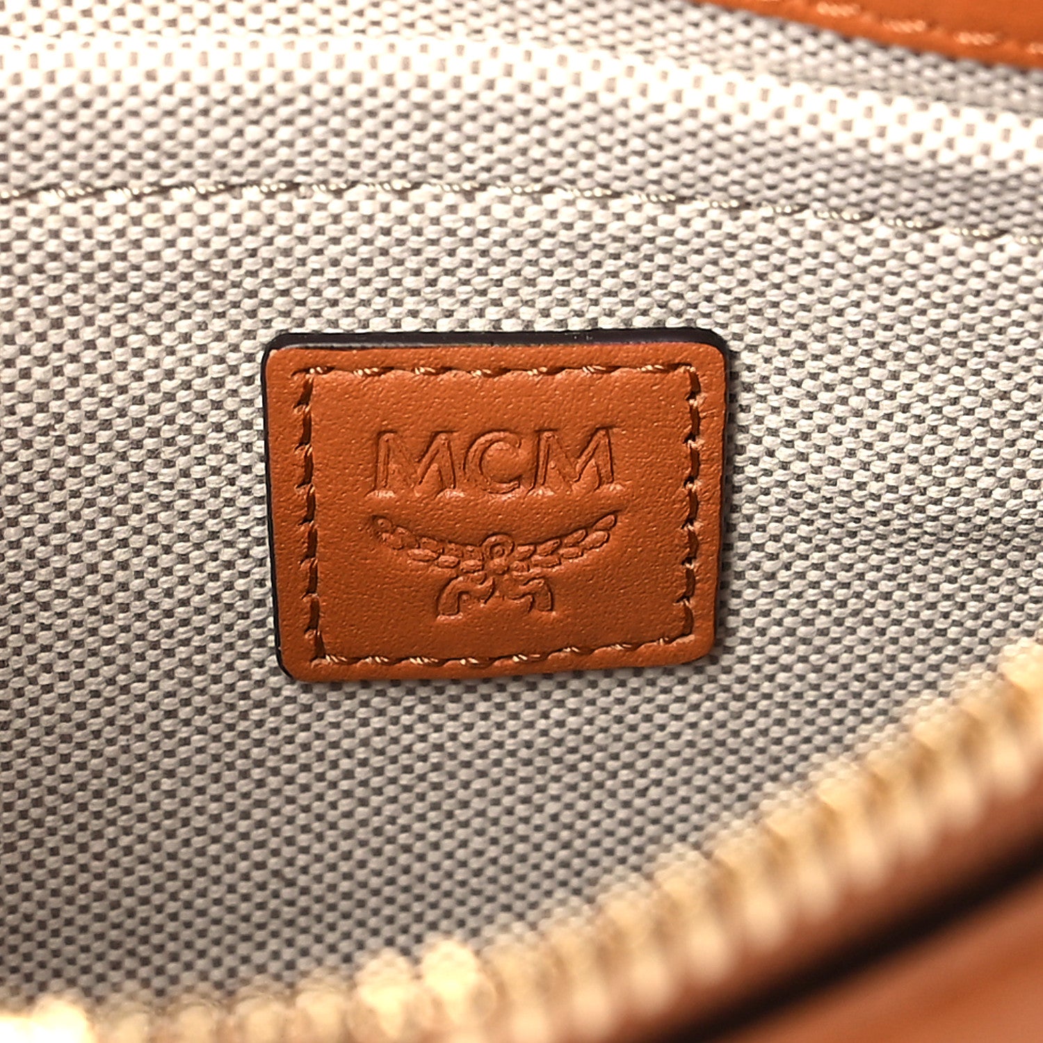 MCM Visetos Nappa Mini Delmy Chain Shoulder Bag Cognac 6 of 9
