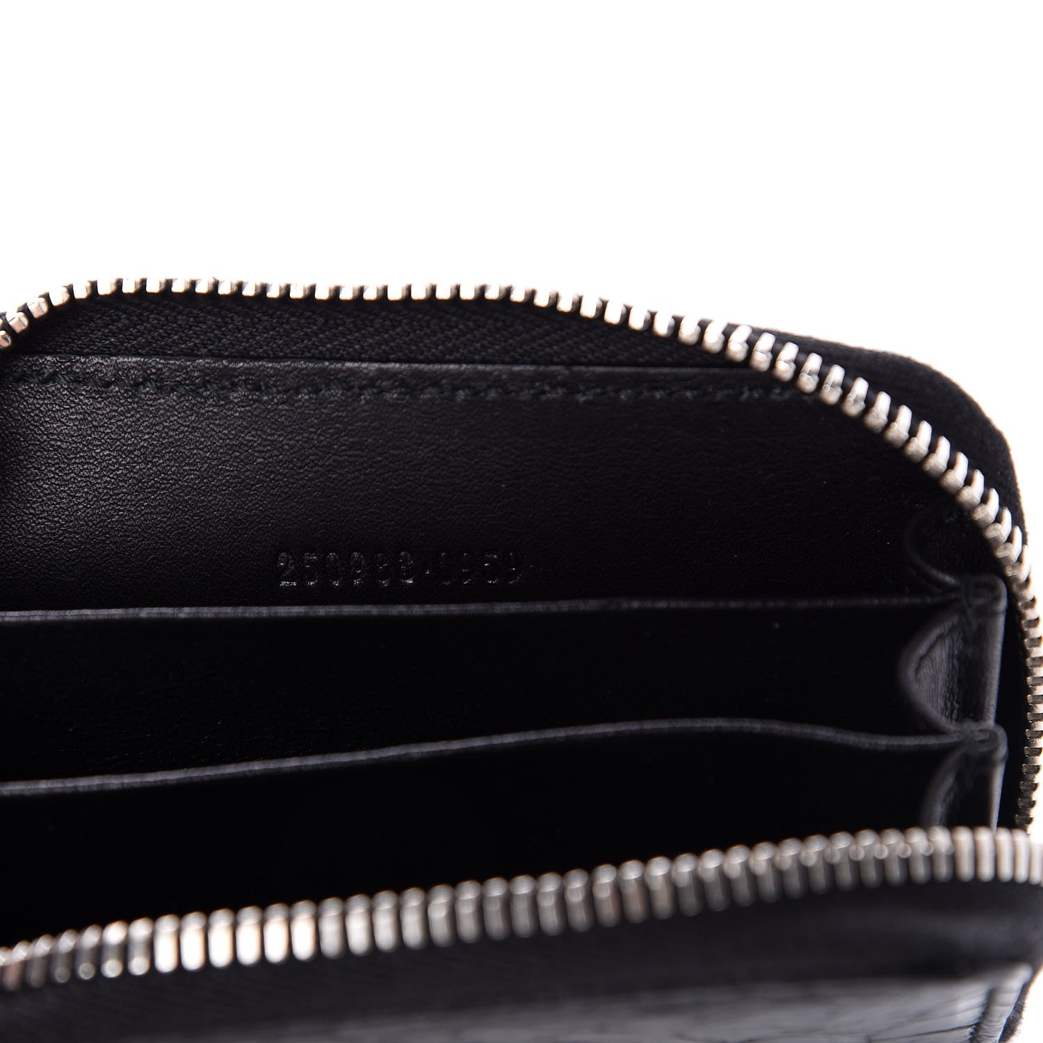Gucci Crocodile Zip Around Card Case Black 9 of 10