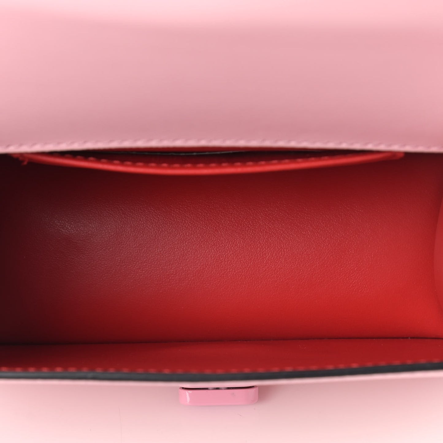 Grained Calfskin Mini Elisa Top Handle Bag Pink