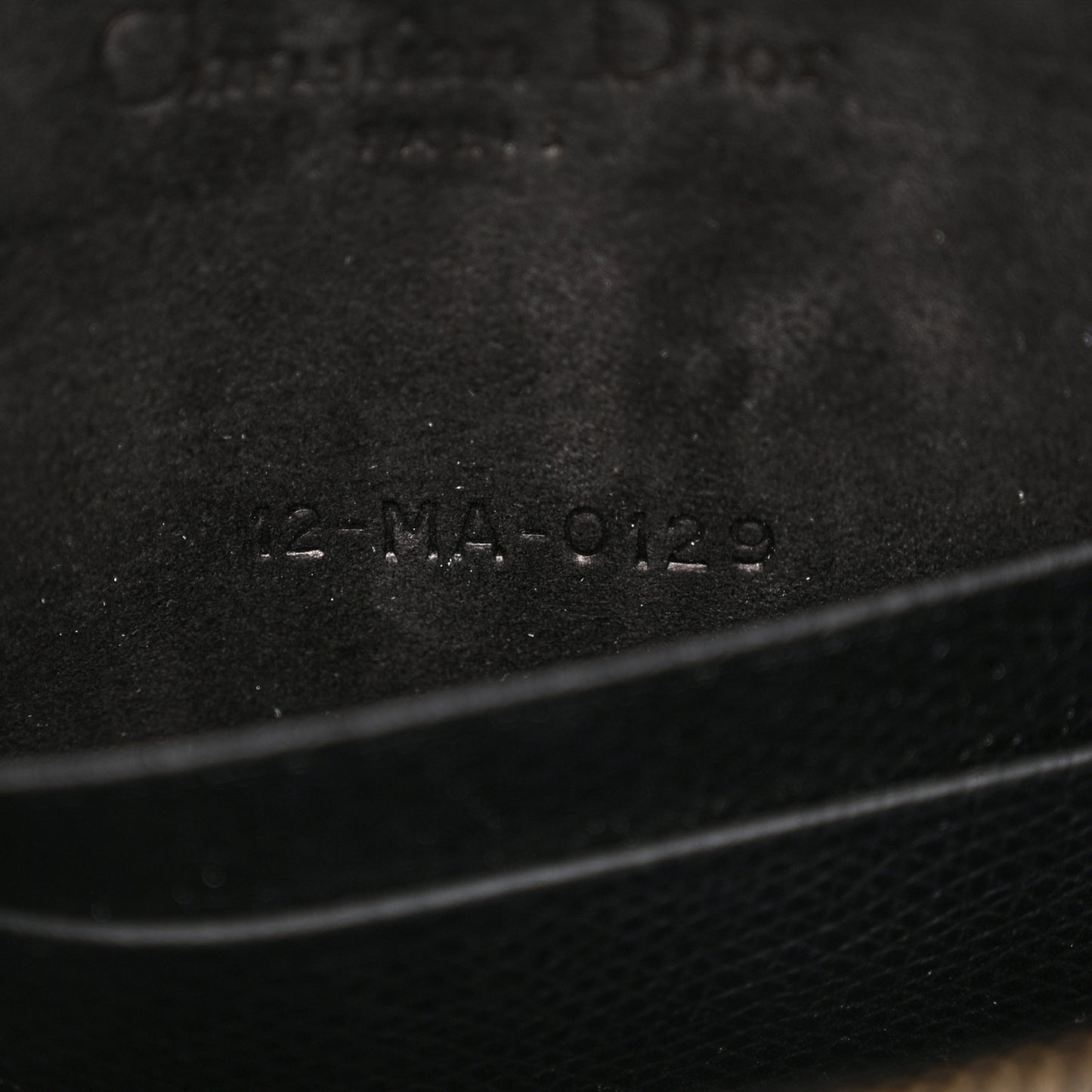 Grained Calfskin Saddle Belt Clutch Black